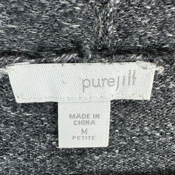 Purejill J. Jill Cotton Gray Long Sleeve V-Neck Button From Cardigan Sweater MP - Picture 5 of 7